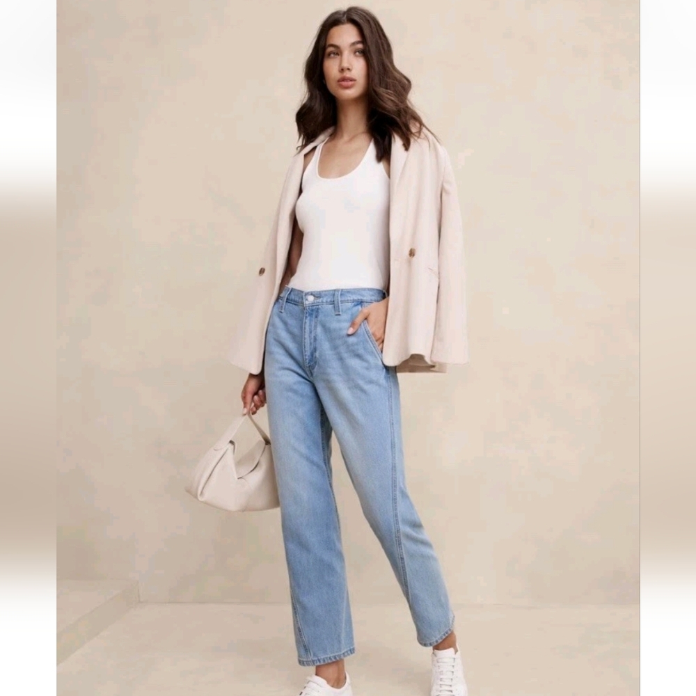 NWT Banana Republic Luxe Barrel Jean